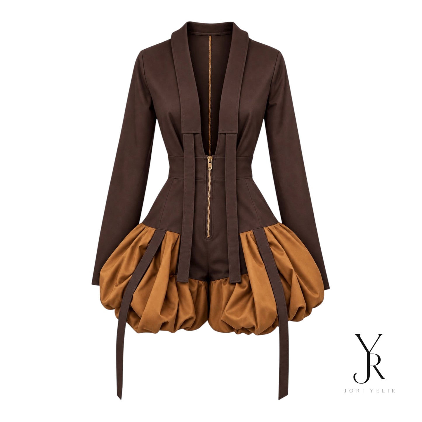 JYR One-Piece with Bubble Skirt Overlay
